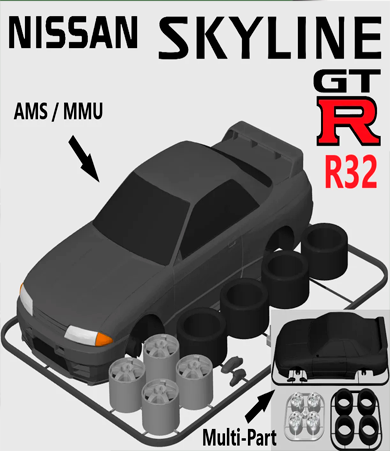  3D-печать Nissan Skyline GTR R32 – это увлекательный проект, который позволит вам создать уникальную модель легендарного автомобиля. Скачать 3Д модель бесплатно