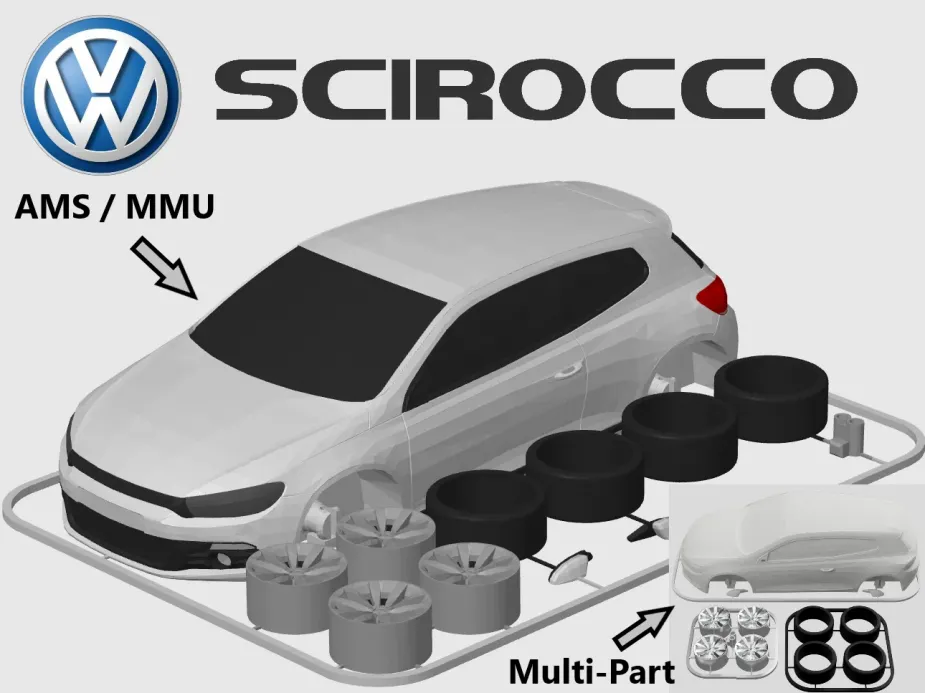 3D модель Volkswagen Scirocco для 3D печати