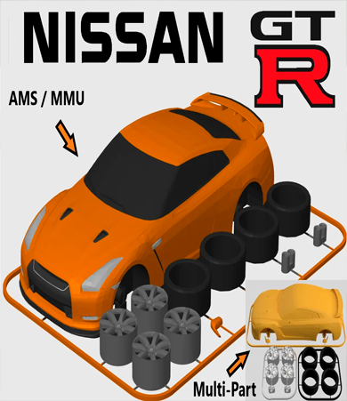  3D-модель Nissan GT-R R35 , разработанную для создания масштабной модели культового японского суперкара методом 3D-печати. Скачать 3Д модель бесплатно