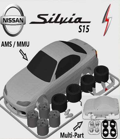 3D-модель Nissan Silvia S15 представляет собой цифровую копию культового японского спортивного автомобиля, предназначенную для последующей 3D-печати.