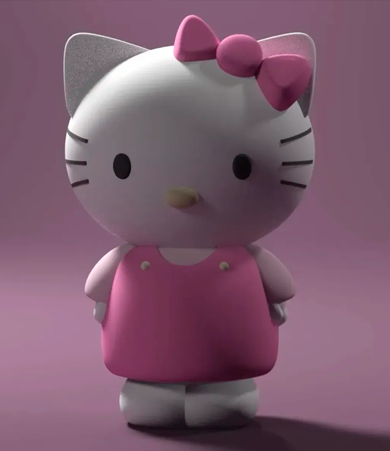 3D-модель Hello Kitty представляет собой цифровую копию знаменитого персонажа, предназначенную для создания физической фигурки с помощью 3D-печати