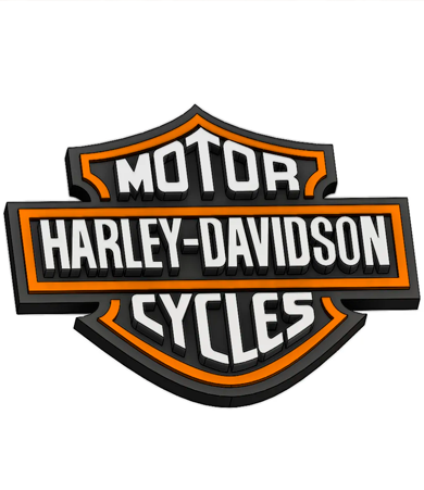 3D-модель логотипа Harley-Davidson представляет собой цифровую копию культового логотипа американского производителя мотоциклов, оптимизированную для 3D-печати.